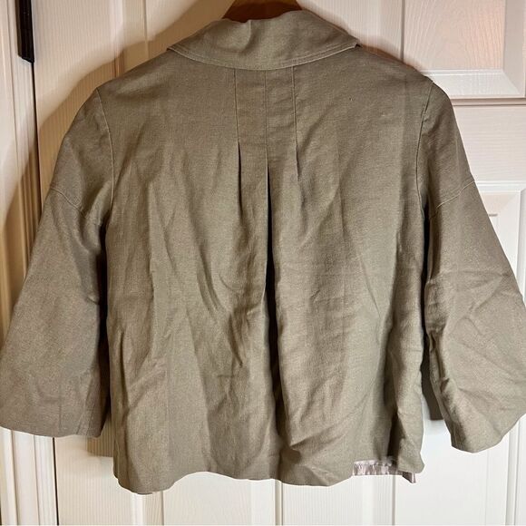 Kensie Linen Blend Boho Jacket Stylish Arms, Size 6. Super Flattering! - Picture 2 of 6